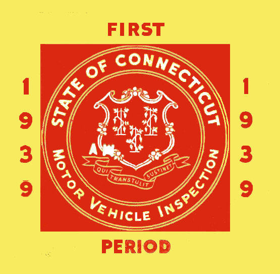 (image for) 1939 Connecticut Inspection sticker